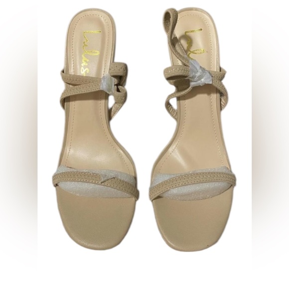 Lulus Nude Strappy Heels—New In Box - Picture 4 of 7